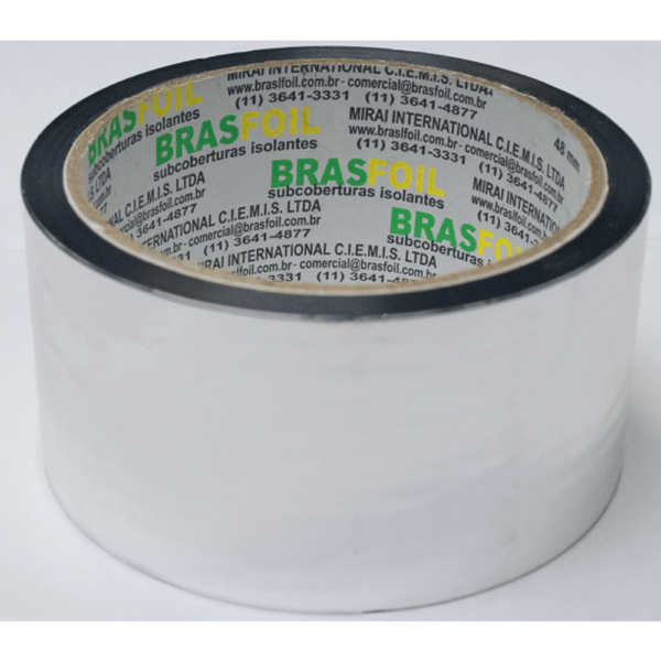 Fita Adesiva Metalizada Para Manta Térmica Brasfoil 48mmx50m