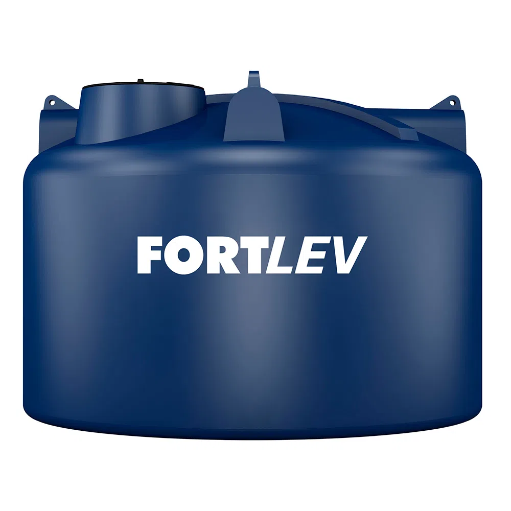 Caixa d´água Tanque Polietileno 15.000L Tampa Rosca Azul - Fortlev
